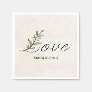Jubileum Love Font met Leaves Servet