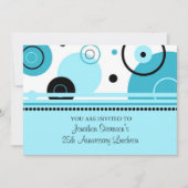 Jubileum Luncheon Invitations Blue Kaart (Voorkant)