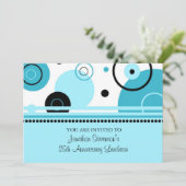 Jubileum Luncheon Invitations Blue Kaart (Staand voorkant)