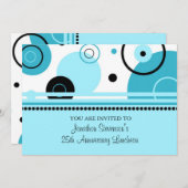 Jubileum Luncheon Invitations Blue Kaart (Voorkant / Achterkant)