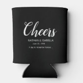 Jubileum  massief zwart gejuich bruiloft blikjeskoeler (Achterkant)