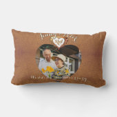 Jubileum met 3rd Weddenschap Foto Leder Afbeelding Kussen (Achterkant)