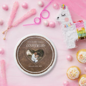 Jubileum met derde bruiloft papieren bordje (Feest)