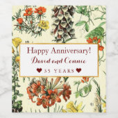  Jubileum met flacon Wijn Etiket (Enkel label)