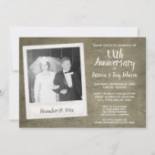 Jubileum met foto van bruiloft - perkament kaart (Voorkant)