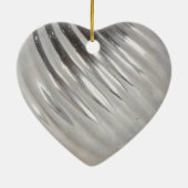 Jubileum met twintigste bruiloft Platinum Heart Keramisch Ornament (Achterkant)