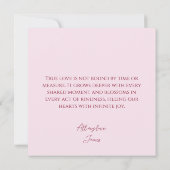 Jubileum Modern Heart Rozen Romantisch Quote Kaart (Achterkant)