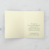 Jubileum Niece & Husband Yellow Rose Kaart (Binnen)