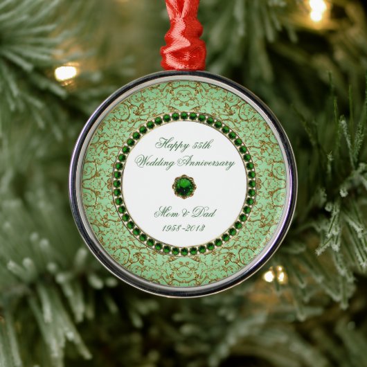 Jubileum Ornament Emerald Wedding (Boom)