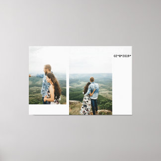 Jubileum paar foto collage canvas afdruk