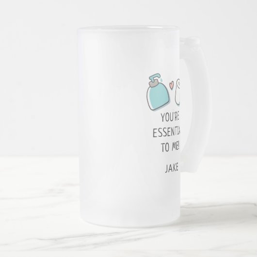 Jubileum pandemisch Jaar Gepersonaliseerd Matglas Bierpul (Voorkant rechts)