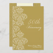  Jubileum partij Aangepaste uitnodiging (goud) (Voorkant / Achterkant)