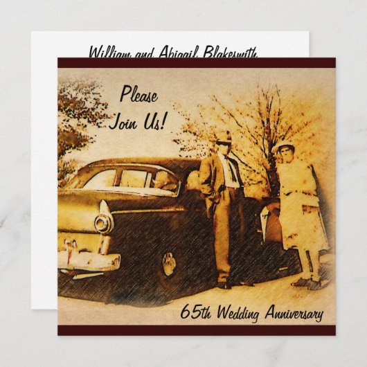 Jubileum partij bij het verdrag: uitnodiging tot  (Voorkant / Achterkant)