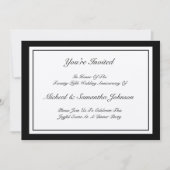 Jubileum Party Classic Invitation Silver Kaart (Voorkant)