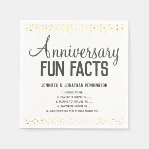 Jubileum Party Fun Facts Unisex Confetti Napkin Servet