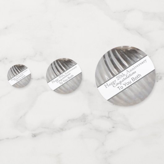 Jubileum Platinum twintigste bruiloft Confetti (Voorkanten)