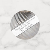 Jubileum Platinum twintigste bruiloft Confetti (Kleine voorkant)