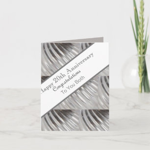 Jubileum Platinum twintigste bruiloft Kaart