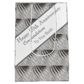 Jubileum Platinum twintigste bruiloft Medium Cadeauzakje (Achterkant)