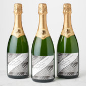 Jubileum Platinum twintigste bruiloft Sparkling Wijnetiket (Flessen)