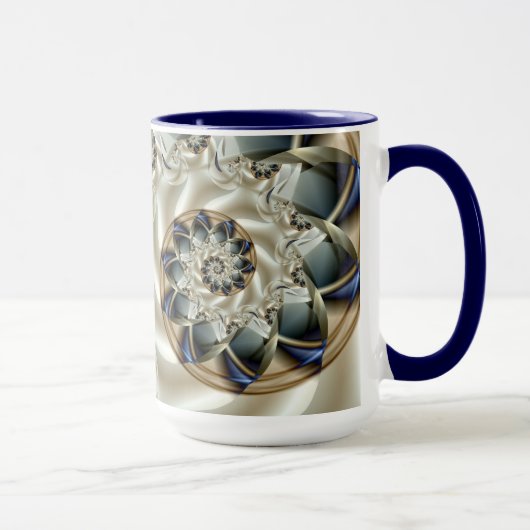 Jubileum prachtige Abstracte Kunstmatige fractal Mok (Rechts)