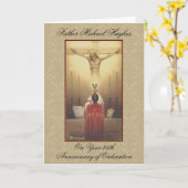 JUBILEUM PRIEST ORDINATION HOST CRUCIFIX KAART (Gele Bloem)