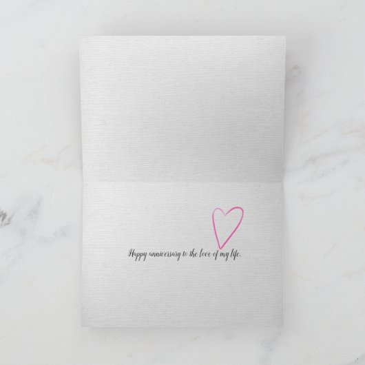 Jubileum roze rozen op strand kaart (Binnen)