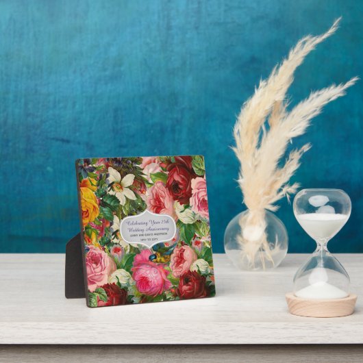 Jubileum ROZEN voor koperen bruiloft - Herdenkings Fotoplaat (Insitu)