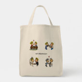 Jubileum Schattige paar 🎉 Samen ouder worden Cart Tote Bag (Achterkant)