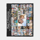 Jubileum Simple Script 59 Photo Collage Fleece Deken (Voorkant)