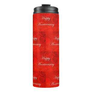 Jubileum Swirls Red Thermosbeker