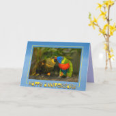 Jubileum Tortelduifjes Card Kaart (Gele Bloem)