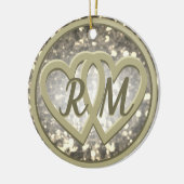 Jubileum twee hart keramisch ornament (Links)