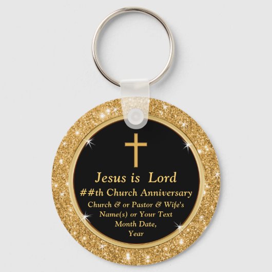 Jubileum van de Zwarte en de Gouden Kerk Sleutelhanger (Voorkant)