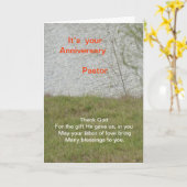 Jubileum van dominee kaart (Gele Bloem)