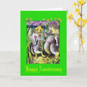 Jubileum van het Egel Emerald Wedding Kaart (Gele Bloem)