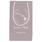 Jubileum van het Hawaii State Silhouette Wedding Klein Cadeauzakje (Voorkant)