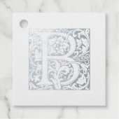 Jubileum van het huwelijk verlicht Letter B-monogr Bedankjes Labels (Voorkant)