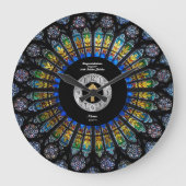 Jubileum van wijding glas-in-lood - ELKE GEESTELIJ Grote Klok (Voorkant)