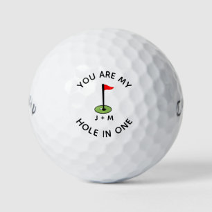 Jubileum Verjaardag Vriendje Echtgenoot Initiaal Golfballen