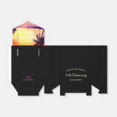 Jubileum voor bruiloft in de Waterverf van Tropics Bedankdoosjes (Uitgevouwen)