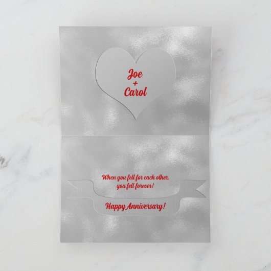 Jubileum voor eerste bruiloft - Gefeliciteerd Kaart (Binnen)