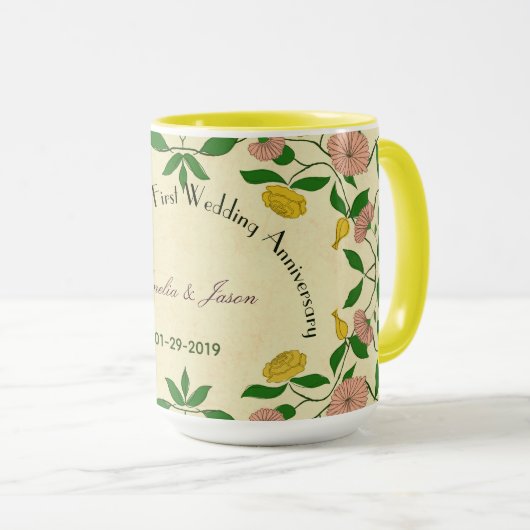 Jubileum voor persoonlijke paren mok (Voorkant rechts)