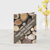 Jubileum voor vijfde bruiloft kaart (Gele Bloem)