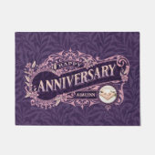  Jubileum voor Wavy Typografie CadeauViolet Deurmat (Voorkant)