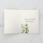 Jubileum Waterverf Bloemboeket Kaart (Binnen)