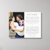 Jubileum Wedding Vows Foto Canvas Afdruk (Voorkant)