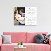 Jubileum Wedding Vows Foto Canvas Afdruk (Insitu (Woonkamer))