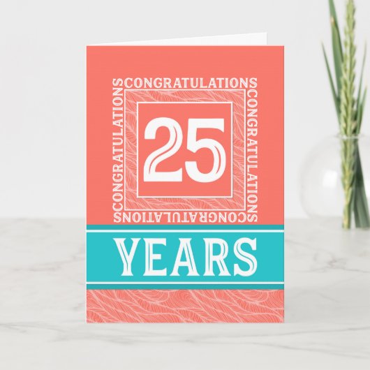 Jubileum werknemer 25 jaar - Decoratief Kaart (Voorkant)