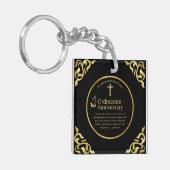 Jubileum wijding predikant priester geestelijkheid sleutelhanger (Voorkant Links)